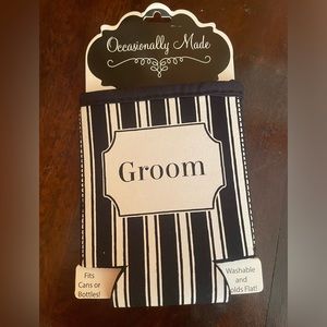 BLACK AND WHITE “GROOM” COOZIE”
